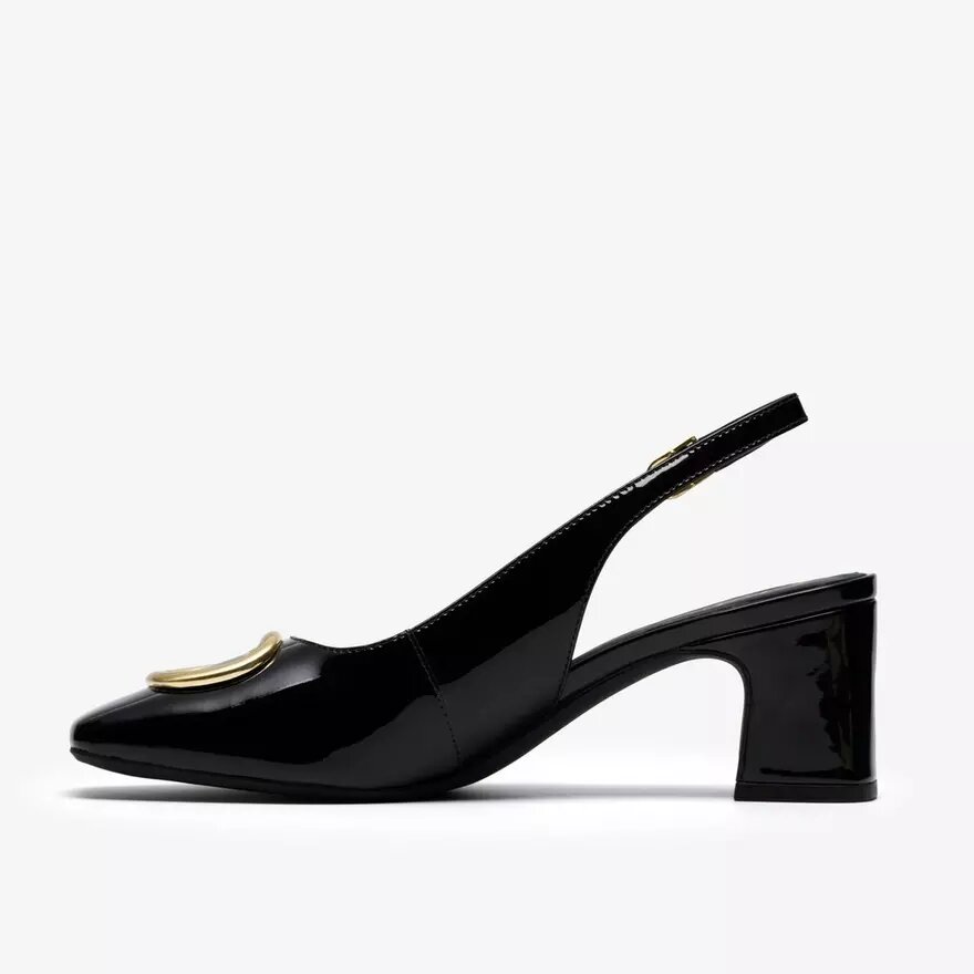Fernie Sling zwarte lakschoenen voor dames Fernie Sling zwarte lakschoenen voor dames