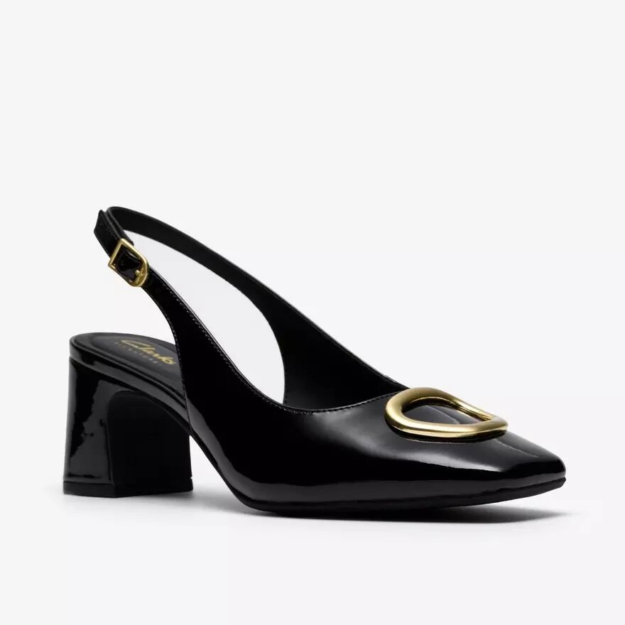 Fernie Sling zwarte lakschoenen voor dames Fernie Sling zwarte lakschoenen voor dames