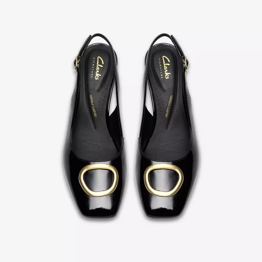 Fernie Sling zwarte lakschoenen voor dames Fernie Sling zwarte lakschoenen voor dames