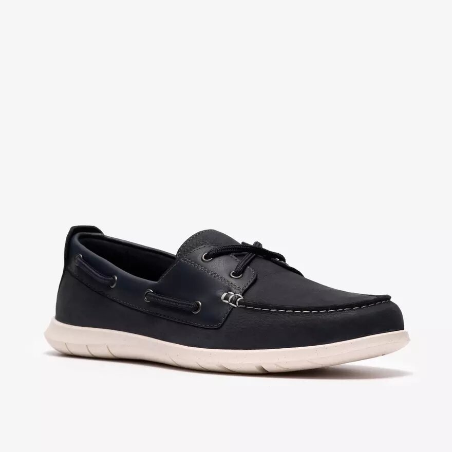 Flexway 2Eye marineblauwe nubuck-bootchoenen voor heren Flexway 2Eye marineblauwe nubuck-bootchoenen voor heren