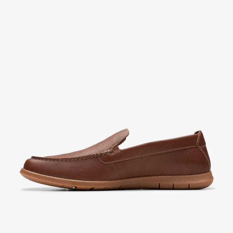 Flexway Step herenschoenen van lichtbruin leer, Slip-ons Flexway Step herenschoenen van lichtbruin leer, Slip-ons