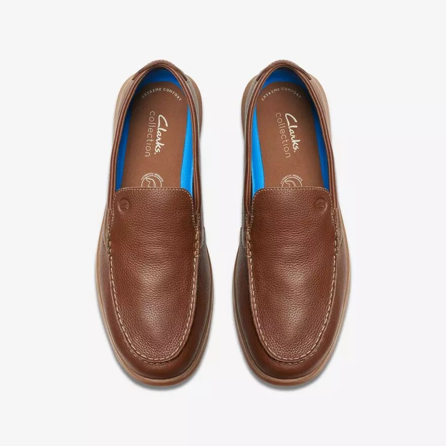 Flexway Step herenschoenen van lichtbruin leer, Slip-ons Flexway Step herenschoenen van lichtbruin leer, Slip-ons