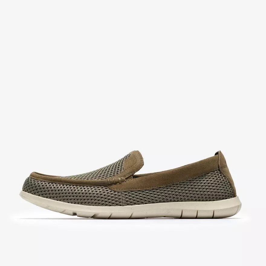 Flexway Step olijfgroene gebreide Slip-ons voor heren Flexway Step olijfgroene gebreide Slip-ons voor heren