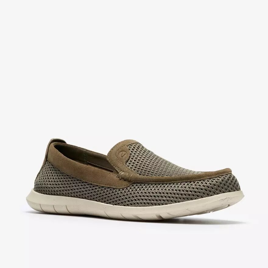 Flexway Step olijfgroene gebreide Slip-ons voor heren Flexway Step olijfgroene gebreide Slip-ons voor heren