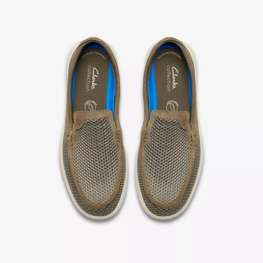 Flexway Step olijfgroene gebreide Slip-ons voor heren Flexway Step olijfgroene gebreide Slip-ons voor heren