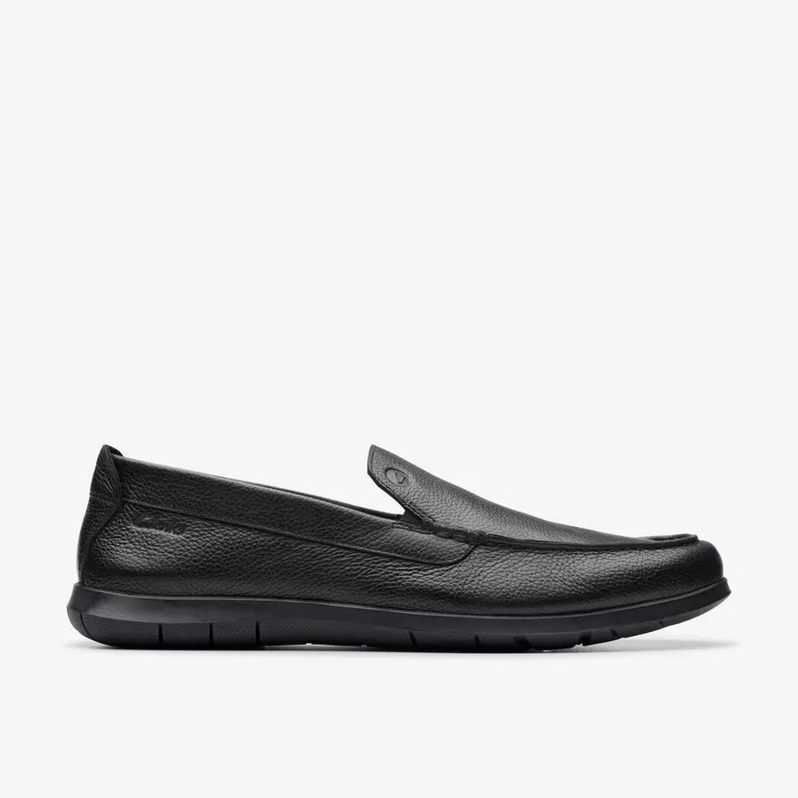 Flexway Step zwarte leren Loafers voor heren Flexway Step zwarte leren Loafers voor heren