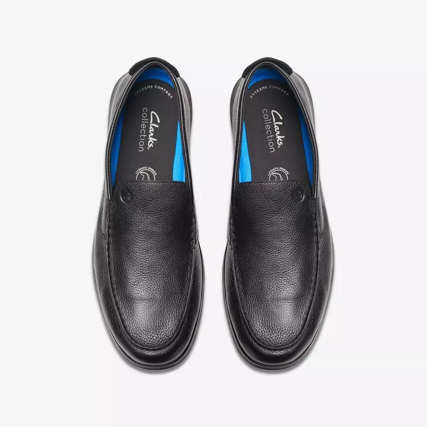 Flexway Step zwarte leren Loafers voor heren Flexway Step zwarte leren Loafers voor heren