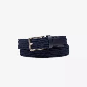 Gevlochten stoffen riem in marineblauw – Riemen voor heren