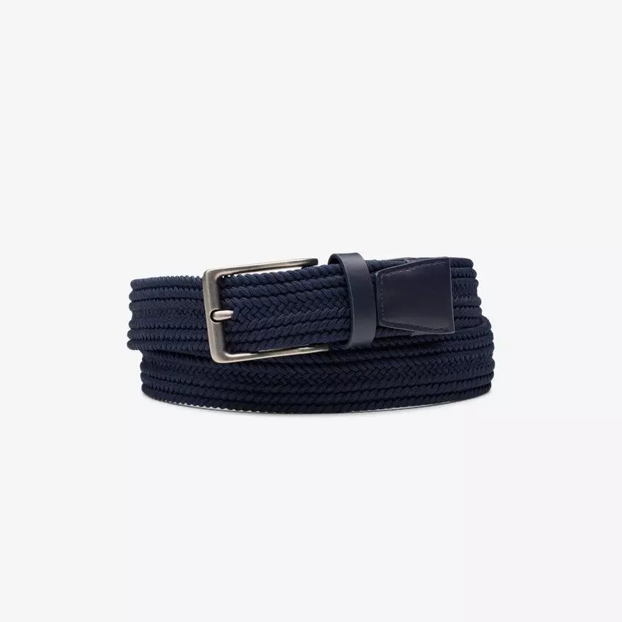 Gevlochten stoffen riem in marineblauw – Riemen voor heren Gevlochten stoffen riem in marineblauw – Riemen voor heren