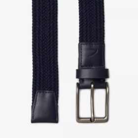 Gevlochten stoffen riem in marineblauw – Riemen voor heren