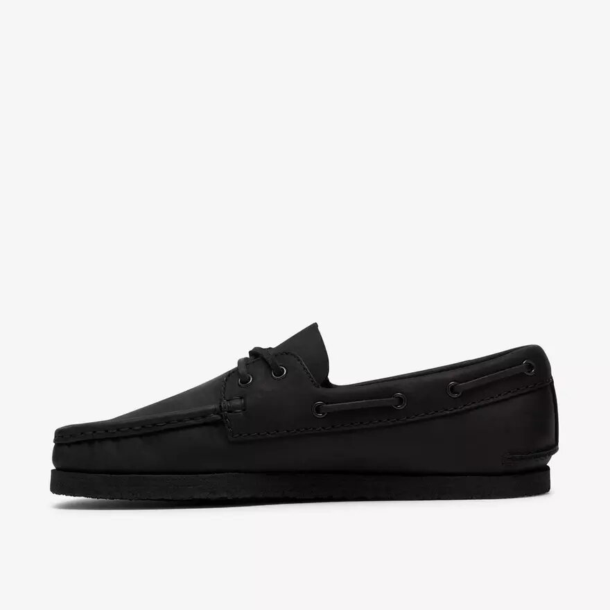 Godney Boat herenschoenen van zwart leer Godney Boat herenschoenen van zwart leer