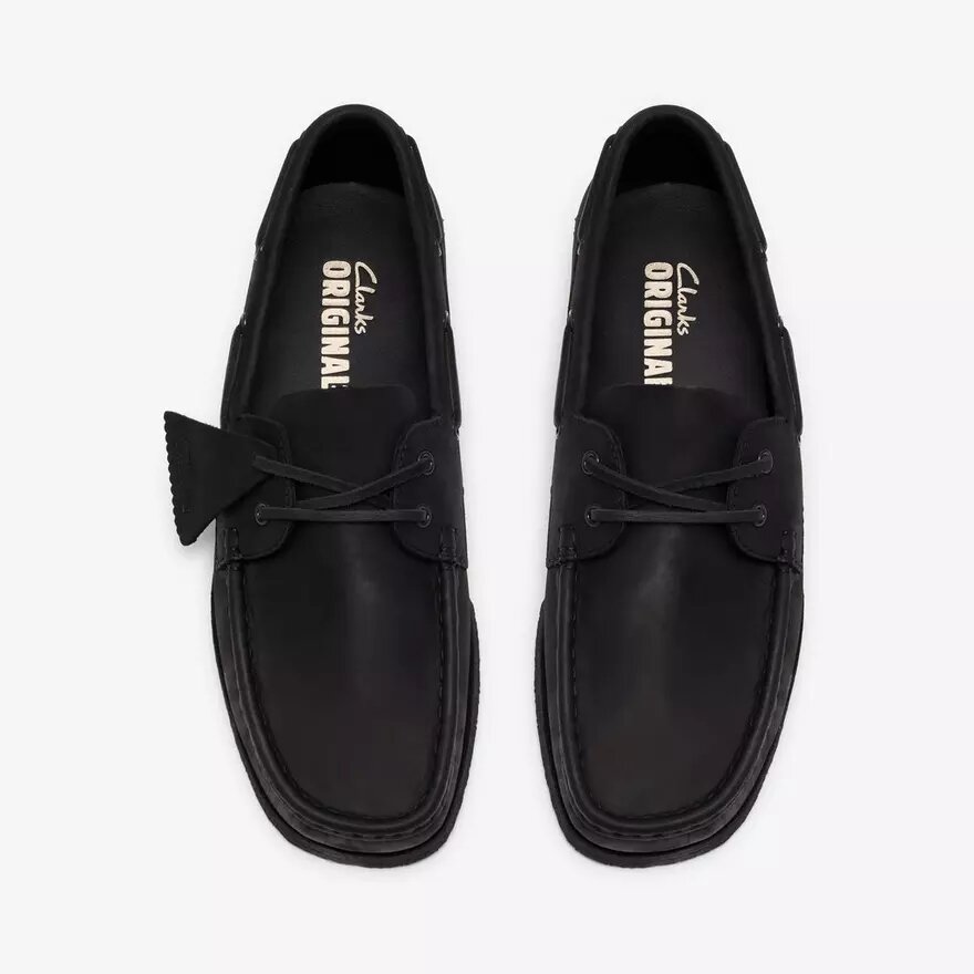 Godney Boat herenschoenen van zwart leer Godney Boat herenschoenen van zwart leer