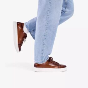 goswell tie herensneakers van bruin leer 2 280x280 - Goswell Tie herensneakers van bruin leer