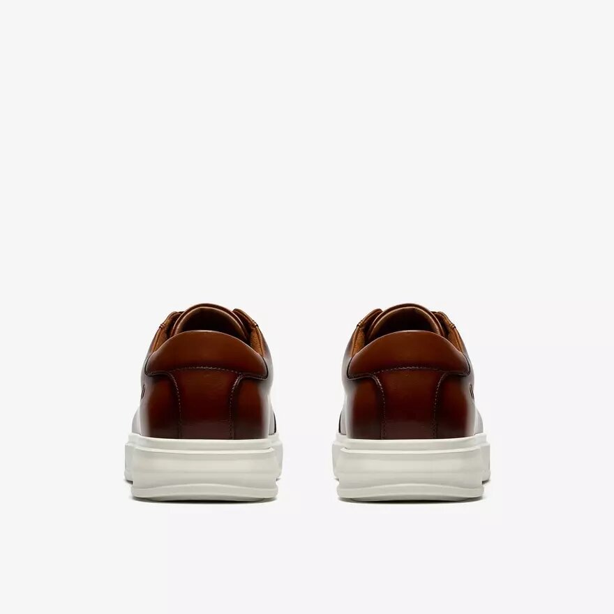 Goswell Tie herensneakers van bruin leer Goswell Tie herensneakers van bruin leer