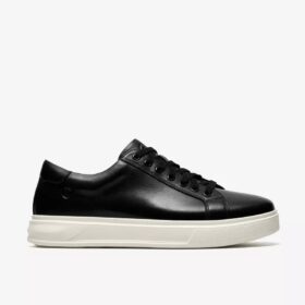 Goswell Tie zwarte leren herensneaker