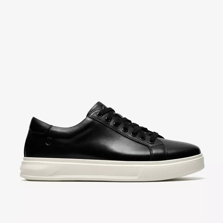 Goswell Tie zwarte leren herensneaker Goswell Tie zwarte leren herensneaker