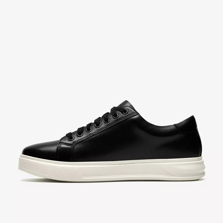 Goswell Tie zwarte leren herensneaker Goswell Tie zwarte leren herensneaker