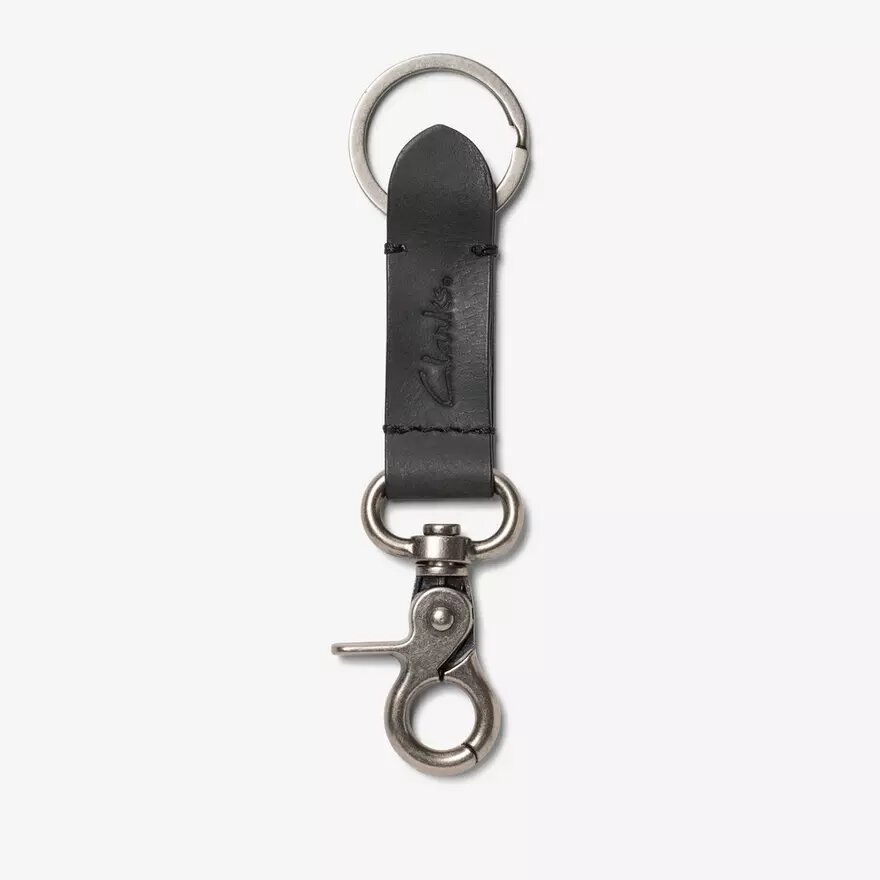Heren portemonnees van geolied leer met sleutelhanger, zwart Heren portemonnees van geolied leer met sleutelhanger, zwart
