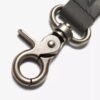 Heren portemonnees van geolied leer met sleutelhanger, zwart Heren portemonnees van geolied leer met sleutelhanger, zwart