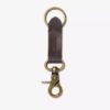 Heren sleutelhanger van geolied leer, bruin, Portemonnees Heren sleutelhanger van geolied leer, bruin, Portemonnees