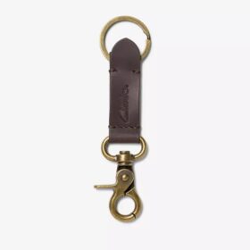 Heren sleutelhanger van geolied leer, bruin, Portemonnees