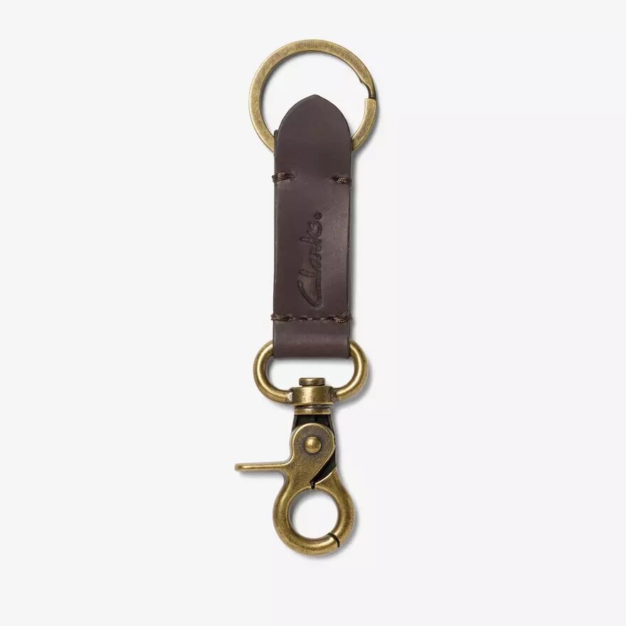 Heren sleutelhanger van geolied leer, bruin, Portemonnees Heren sleutelhanger van geolied leer, bruin, Portemonnees