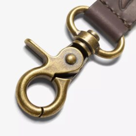 Heren sleutelhanger van geolied leer, bruin, Portemonnees