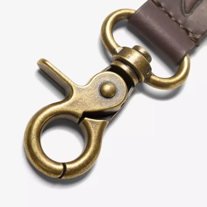 Heren sleutelhanger van geolied leer, bruin, Portemonnees Heren sleutelhanger van geolied leer, bruin, Portemonnees