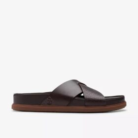 Heren Torford Cross bruine leren platte sandalen Heren Torford Cross bruine leren platte sandalen