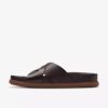 Heren Torford Cross bruine leren platte sandalen Heren Torford Cross bruine leren platte sandalen