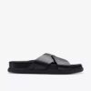 Heren Torford Cross zwarte leren platte sandalen Heren Torford Cross zwarte leren platte sandalen