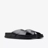 Heren Torford Cross zwarte leren platte sandalen Heren Torford Cross zwarte leren platte sandalen