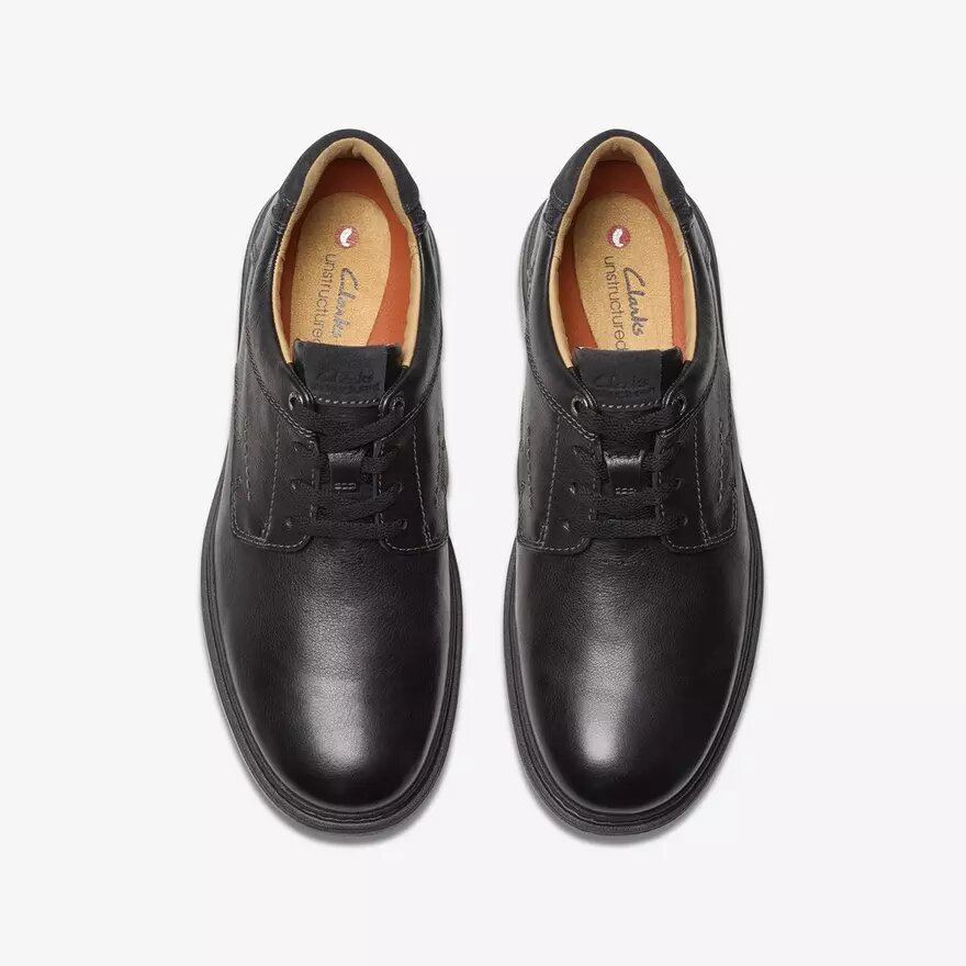 Heren Un Briley Pace zwarte leren Oxfords | clarks Heren Un Briley Pace zwarte leren Oxfords | clarks