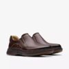 Heren Un Briley Step mahoniehouten leren Loafers | Clark’s