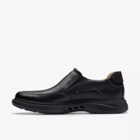 Heren Un Briley Step zwarte leren loafer | clarks