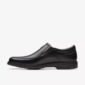 Heren Un Kendric Go zwarte leren Loafers | Clark’s