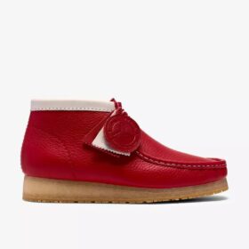Heren Walla Boot Rb Rode leren Wallabees