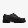 Heren Walla Yukoner zwarte leren Wallabees