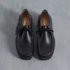 Heren Walla Yukoner zwarte leren Wallabees