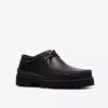 Heren Walla Yukoner zwarte leren Wallabees