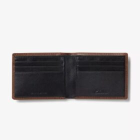 Heren Weathered Pebble Slimfold-portemonnee, bruin, VS
