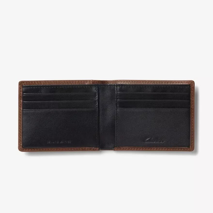 Heren Weathered Pebble Slimfold-portemonnee, bruin, VS Heren Weathered Pebble Slimfold-portemonnee, bruin, VS