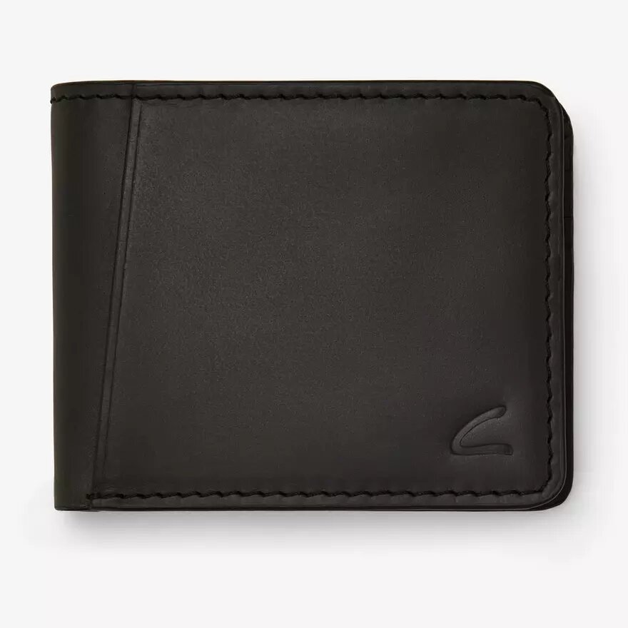Herenpaspoortportemonnee in buff waxy, zwart, VS Herenpaspoortportemonnee in buff waxy, zwart, VS