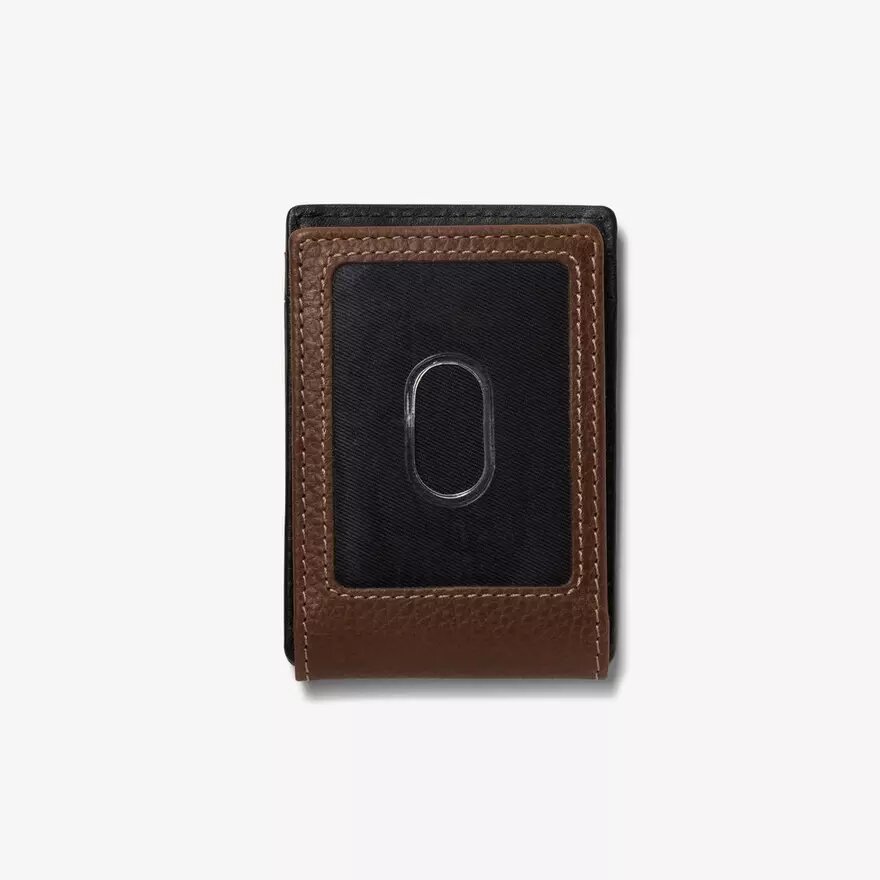 Herenportemonnee met brede geldclip, bruin, voor de VS Herenportemonnee met brede geldclip, bruin, voor de VS