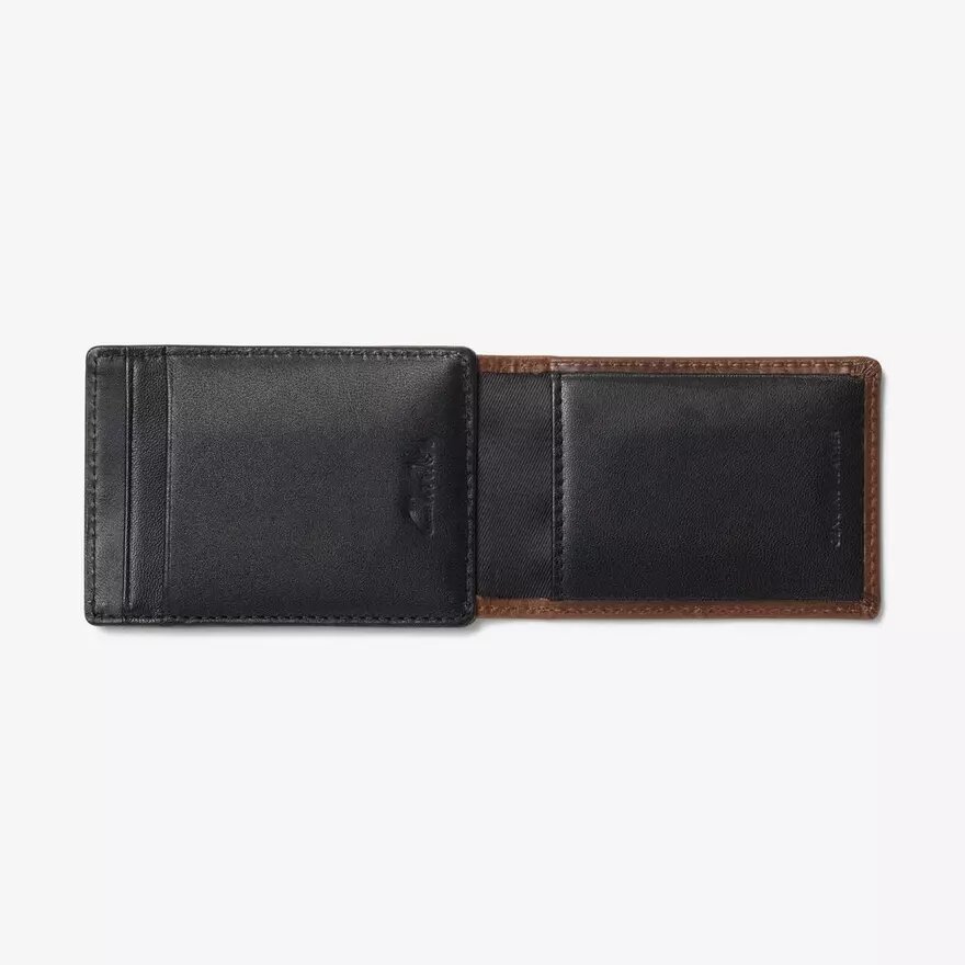Herenportemonnee met brede geldclip, bruin, voor de VS Herenportemonnee met brede geldclip, bruin, voor de VS