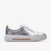Hollyhock Wandelschoenen zilveren leren Sneakers voor dames Hollyhock Wandelschoenen zilveren leren Sneakers voor dames