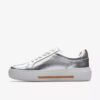 Hollyhock Wandelschoenen zilveren leren Sneakers voor dames Hollyhock Wandelschoenen zilveren leren Sneakers voor dames