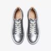 Hollyhock Wandelschoenen zilveren leren Sneakers voor dames Hollyhock Wandelschoenen zilveren leren Sneakers voor dames