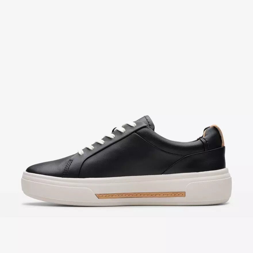 Hollyhock Wandelschoenen zwarte leren Sneakers voor dames Hollyhock Wandelschoenen zwarte leren Sneakers voor dames