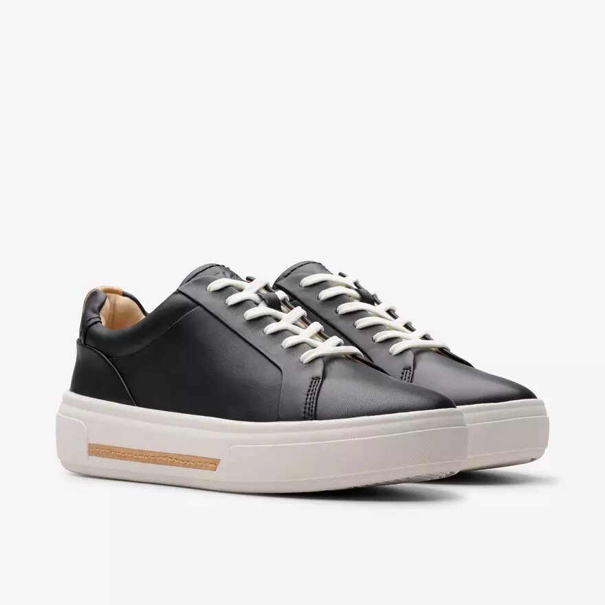 Hollyhock Wandelschoenen zwarte leren Sneakers voor dames Hollyhock Wandelschoenen zwarte leren Sneakers voor dames